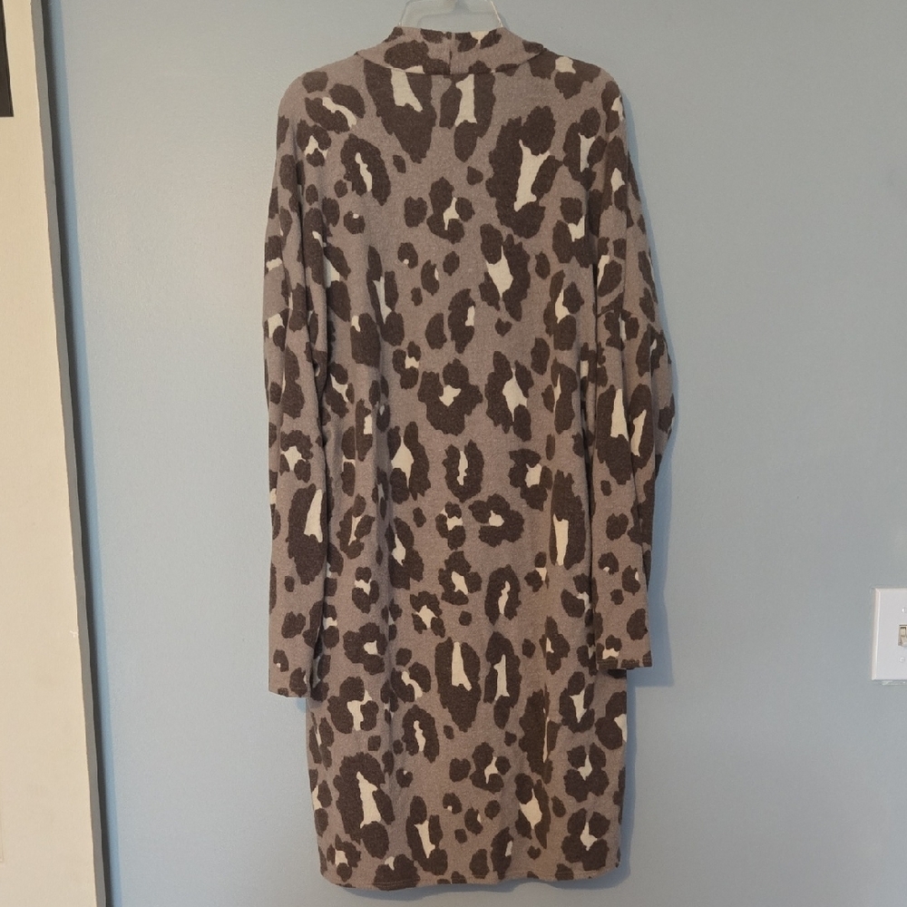Leopard Print Open Front Cardigan - Picture 5 of 5